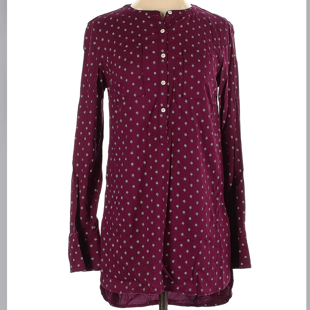 Merona Burgandy/Maroon Long Sleeved Tunic - Size Small